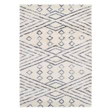 macy white blue patterned area rug 5x7