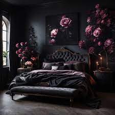 dark moody romantic bedroom decorating