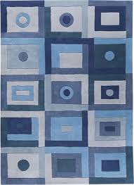 modern loom blue hilo abstract rug 2