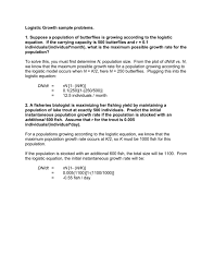 logistic growth sample problems 1