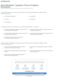 Quiz Worksheet Vygotskys Theory Of Cognitive