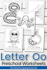 letter o worksheets for pre