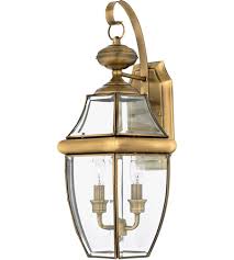 Quoizel 2 Light Newbury Outdoor Wall Lantern Antique Brass Ny8317a