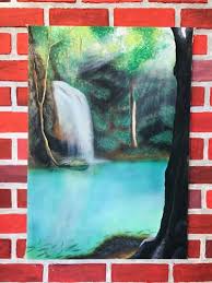 Natural Waterfall Realistic Wall Art