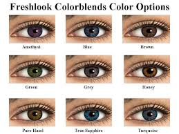 Studious Fresh Look Colored Contact Lenses Chart Colored