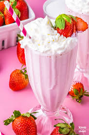 strawberry milkshake love from the oven