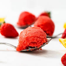 easy ice cream maker strawberry sorbet
