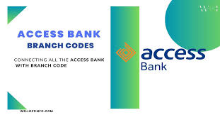 access bank branch code universal code