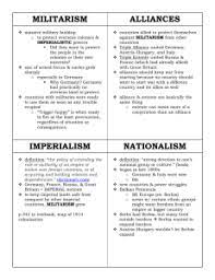 World war i facts & worksheets. Main Causes Of Wwi