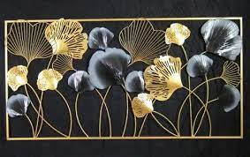 Designer Ginkgo Leaves Metal Wall Art