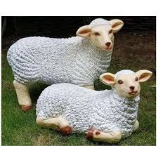 Resin Sheep Showpiece For Garden Decor