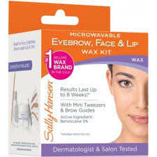 sally hansen microwaveable eyebrow face lip wax kit pack of 2