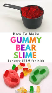 edible gummy bear slime and the