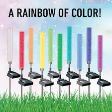 Bell Howell Glimmer Stick Solar Color Changing Lights 4 Pack