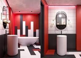 Red and black has always been favored by art deco designs and eventually blossomed to gothic art. Home Designing 51 Red Bathrooms Design Ideas With Tips To Decorate And Accessorize Yours Da Vinci Lifestyle