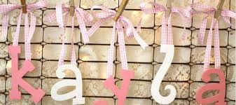 Hanging Wood Letters With Ribbon
