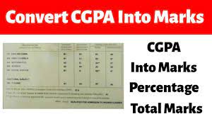 how to cgpa into marks percene