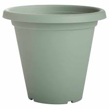 clever pots sage green plastic round