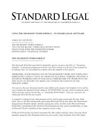 Legal Document Template Word Wastern Info