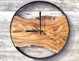 edge wood wall clock wood clocks