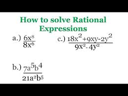 How To Solve Rational Expressions In