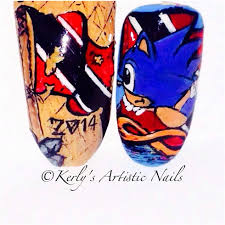 sonic the hedgehog nails by kerlysnails
