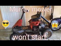 murray ride mower won t start will it