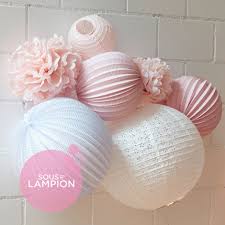 paper lanterns kit for baby girl or