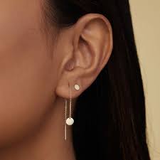 14 karat gold drop earrings ib360197