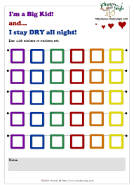 Printable Stay Dry At Overnight Incentive Chart Toddler