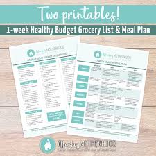 Budget Grocery List How To Feed A Family Healthy Meals On 128 A