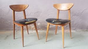 french dining chairs, 1950s, set of 2
