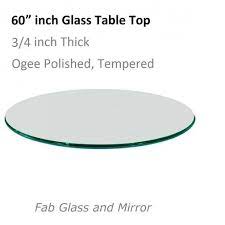 60 round glass table top 3 4 thick