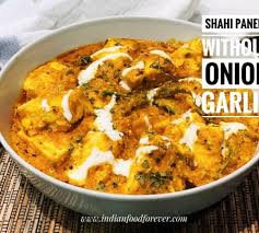 shahi paneer without onion garlic