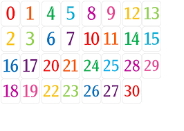 Numbers 1 30 For Kids Learning Printable