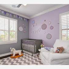 grey and lavender nursery designed by 4
