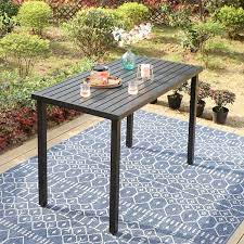 Metal Bar Height Outdoor Dining Table