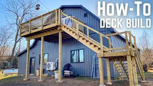 how to build a deck two story diy