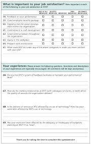 Employee Satisfaction Survey Questions Template