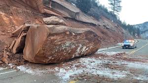 The boulder broke loose and tumbled down the mountain. Caution Large Boulder The Size Of A Large Boulder Blocks Colorado Road Cnet