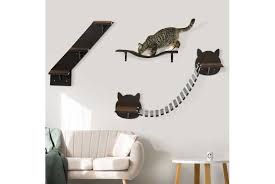 Pawhut Wall Mounted Cat Shelves