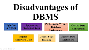 disadvanes of dbms database