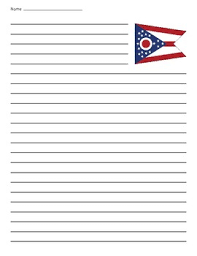 Ohio State Flag Lined Paper By Teacher Vault Teachers Pay Teachers