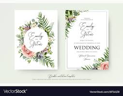 elegant fl wedding invitation card