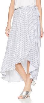 Tribal Womens Striped Long Wrap Skirt White 14 Buy