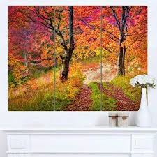 Bright Colorful Fall Trees In Forest 3