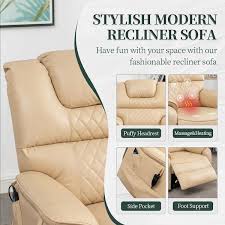 Faux Leather Power Lift Recliner Chair