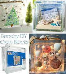 beach glass block ideas with s