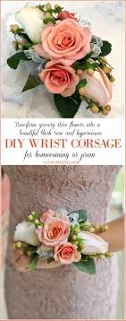 diy wrist corsage for homecoming or