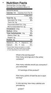 nutrition facts serving size 1 4 cup